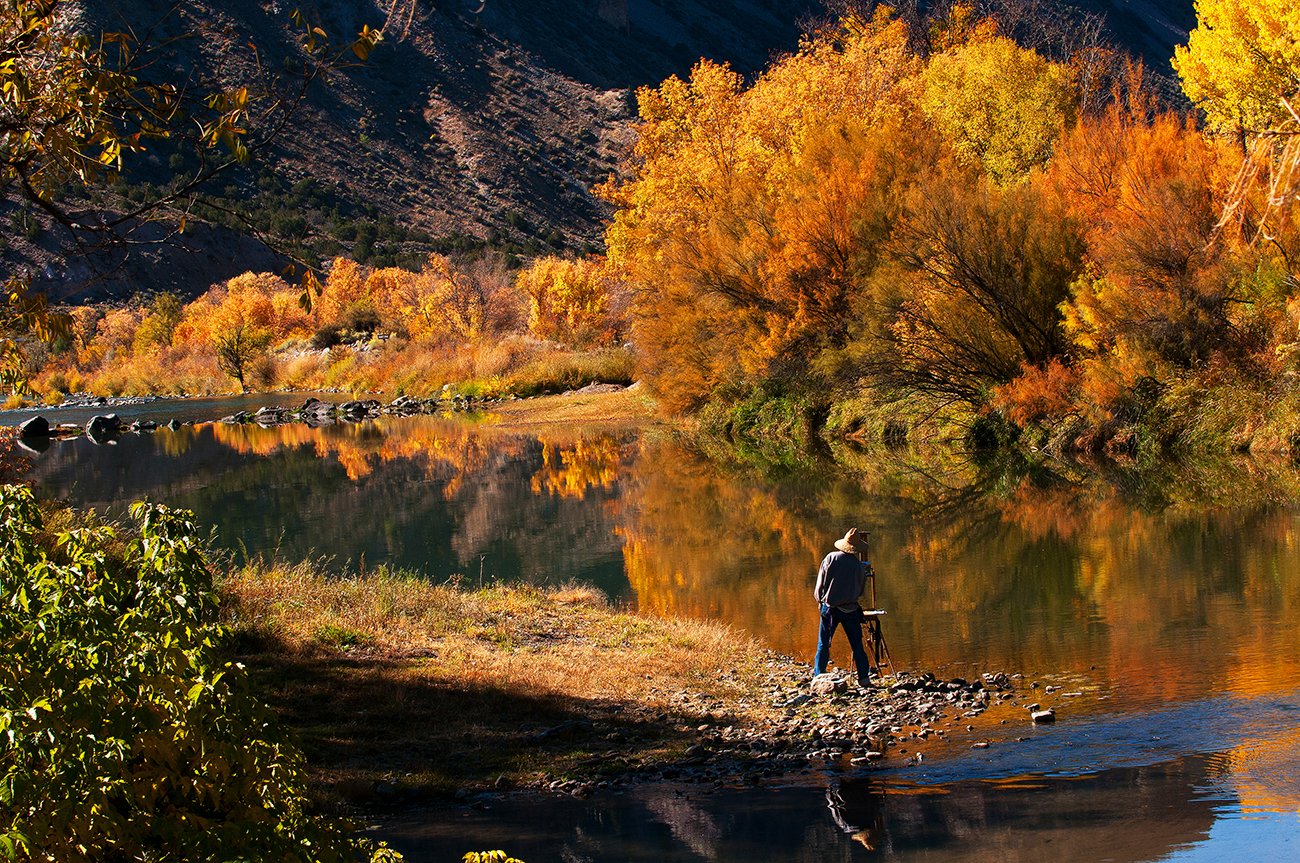 Artist capturing Mother Nature's palette