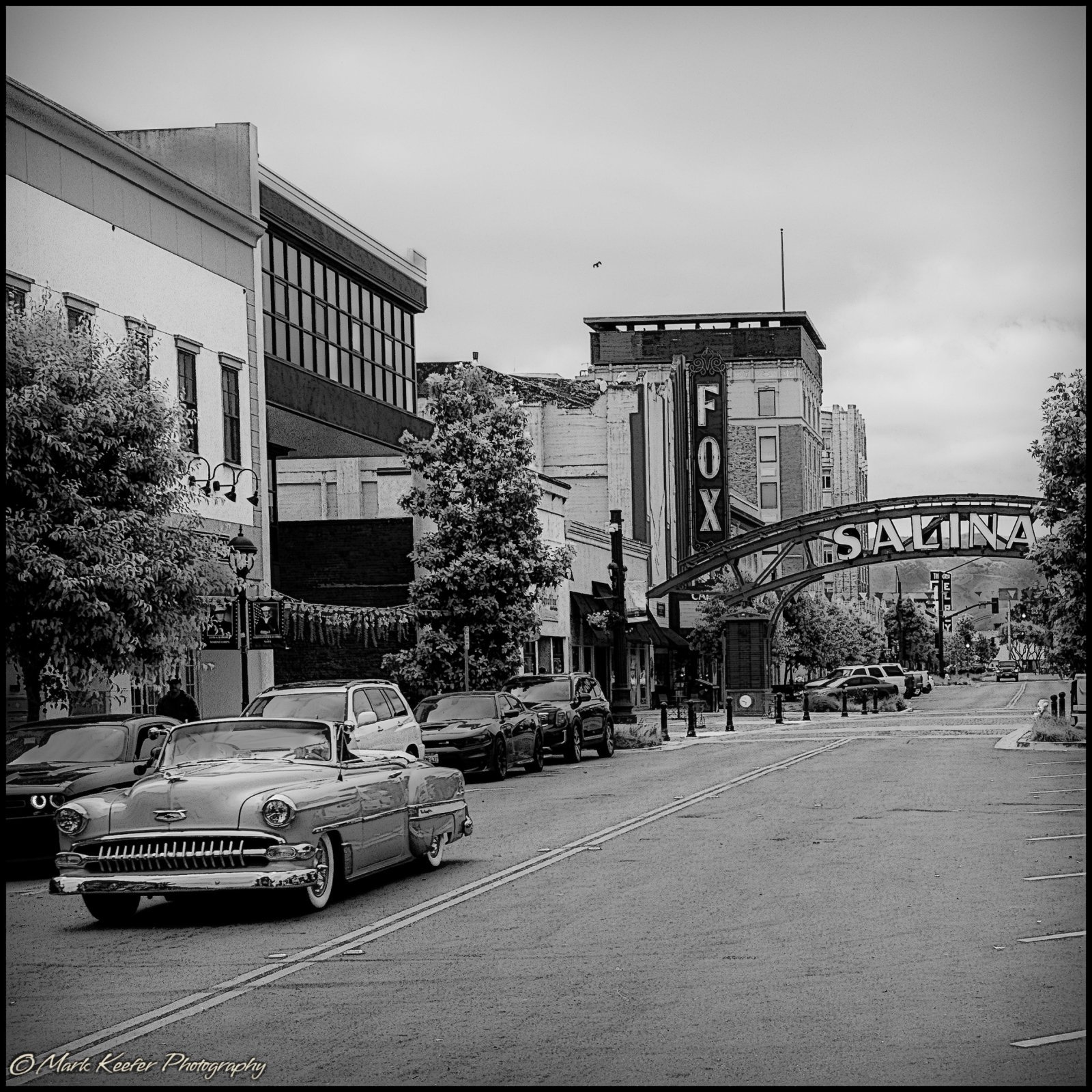 Cool Old Town - Salinas California - Salinas Arch Sign with cool old car